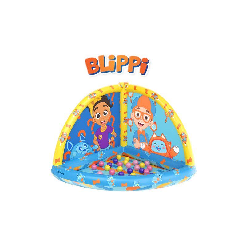 World Tech Toys Moonbug Blippi Inflatable Quarter Circle Open Ball Pit