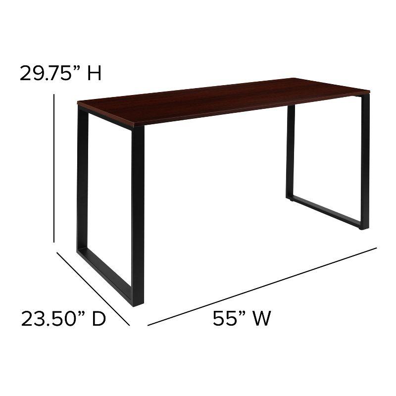 Flash Furniture Modern Commercial Grade Desk Industrial Style Computer Desk Sturdy Home Office Desk - 55" Length