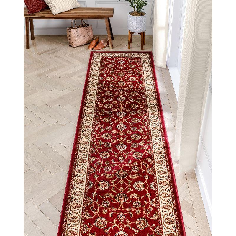 Noble Sarouk Red Persian Floral Oriental Formal Traditional Rug 3x10 ( 2'7" x 9'6" Runner ) Modern Contemporary Transitional Soft Rug