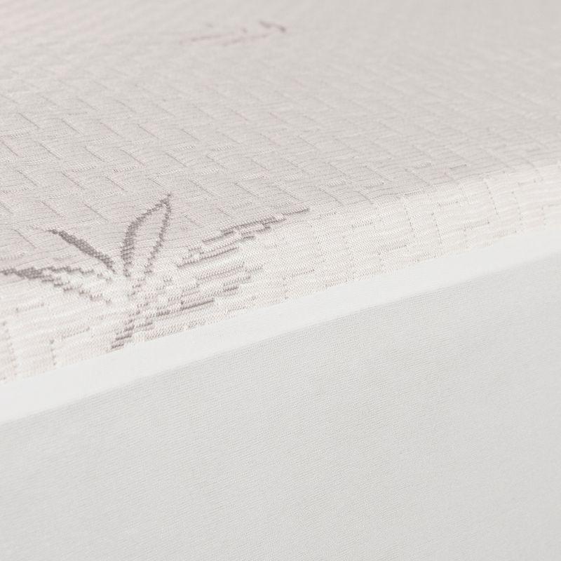 Waterproof Rayon from Bamboo and Polyester Hypoallergenic Mattress Protector, Twin, White - Blue Nile Mills