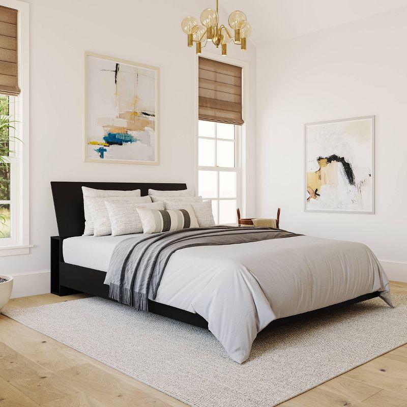 Avenue Platform Bed and Headboard Black - Nexera