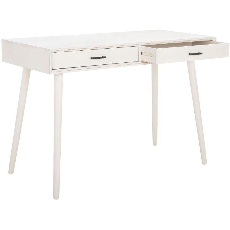 O'Dwyer 2 Drawer Desk - Distrssed White - Safavieh