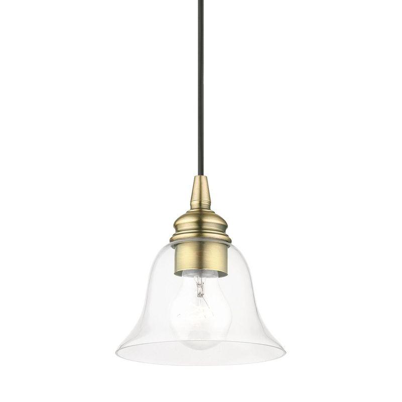 Livex Lighting Moreland 1 - Light Pendant in  Antique Brass