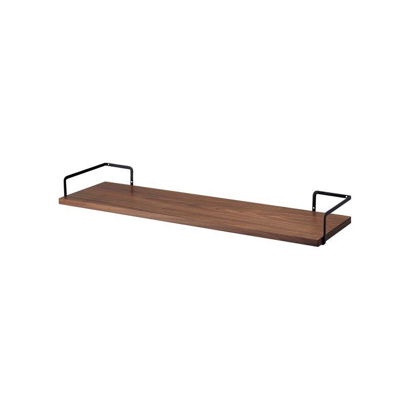 Yamazaki Home Wall-Mounted Space Saving Wood Shelf, Wood