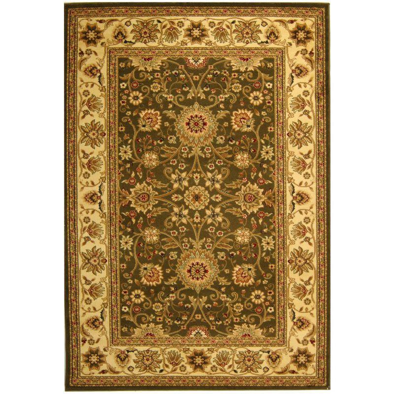 Sage and Ivory Floral Rectangular 4' x 6' Tufted Area Rug