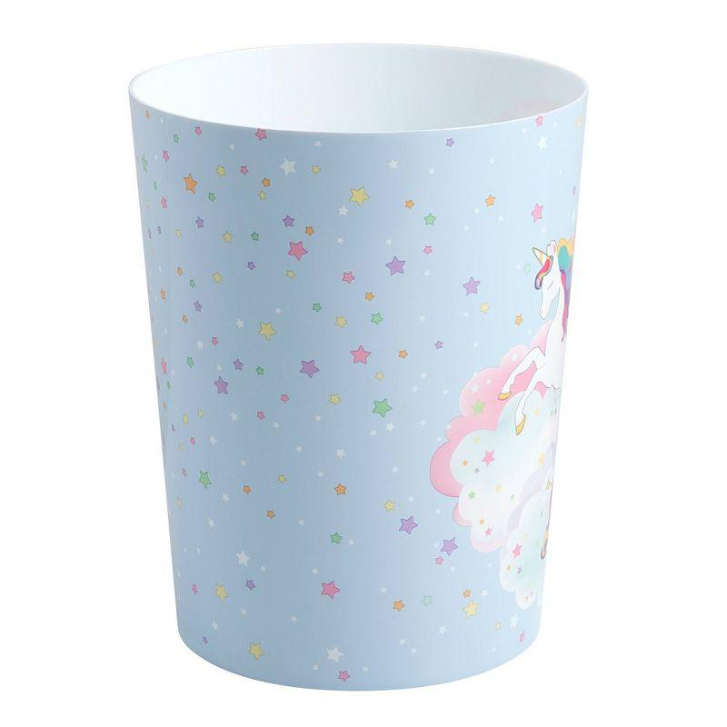 Zoomie Kids Unicorn And Rainbow Plastic Open Waste Basket - 1.56 Gallons