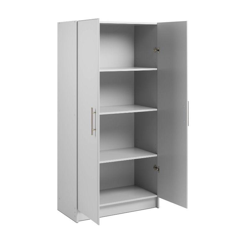 Sophisticated Gray 60" Freestanding Cabinet with Adjustable Shelves