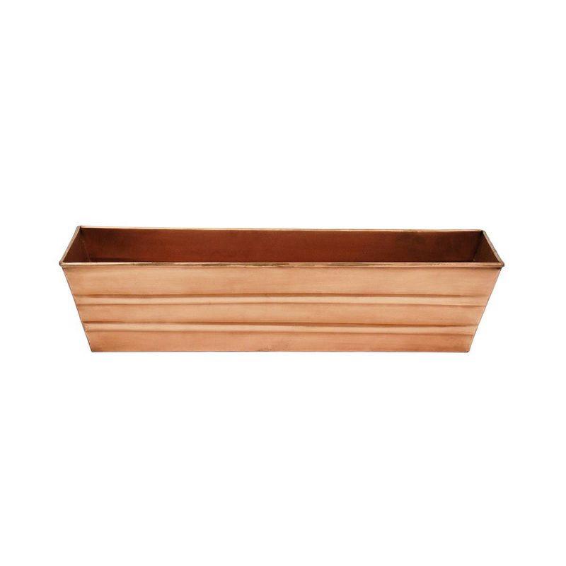 Small Copper Plated Galvanized Steel Rectangular Planter Box