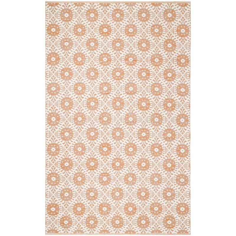 Montauk MTK612 Hand Woven Indoor Area Rug - Orange/Ivory - 5'x8' - Safavieh