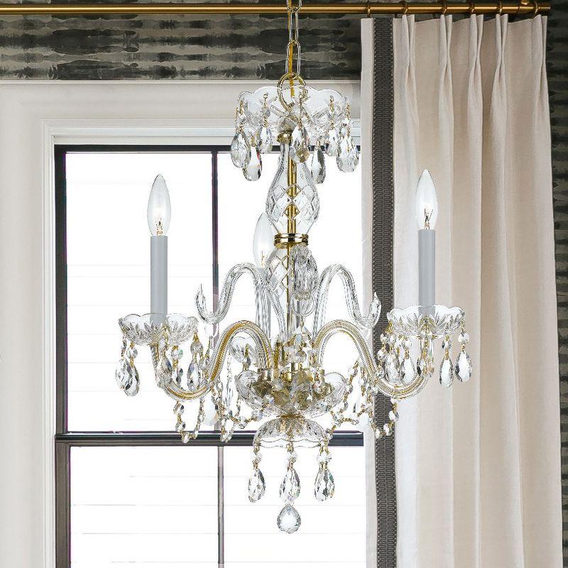Crystorama Lighting Traditional Crystal 3 - Light Chandelier in  Polished Brass