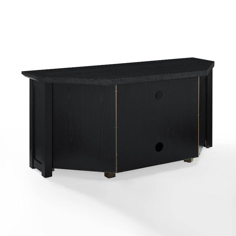 Camden 48" Black Corner TV Stand with Cabinets