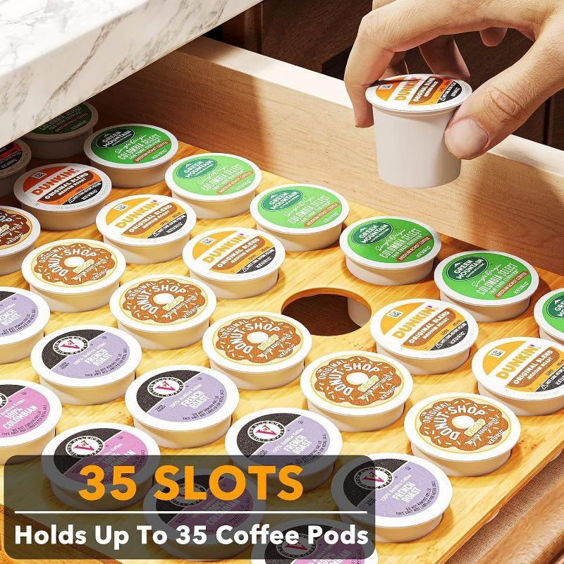 K Cup Coffee Drawer Organizer Insert for Kcup Coffee Station (35 Slots)-SpaceAid