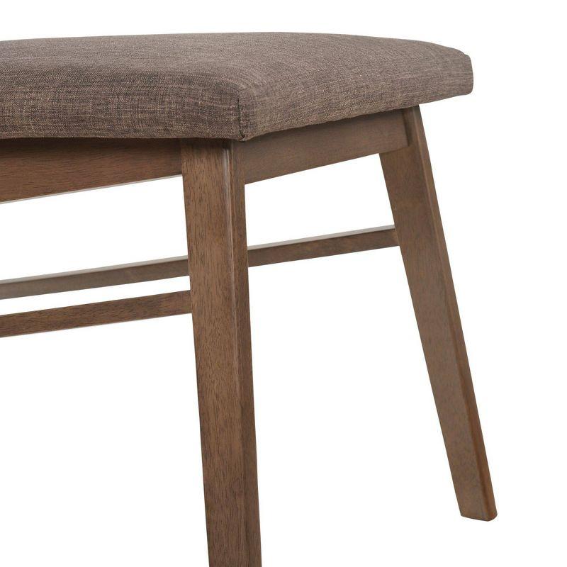 Picket House Furnishings Set of 2 Ronan Standard Height Side Chair Set Walnut: Upholstered, Contemporary Design, Rubberwood Frame