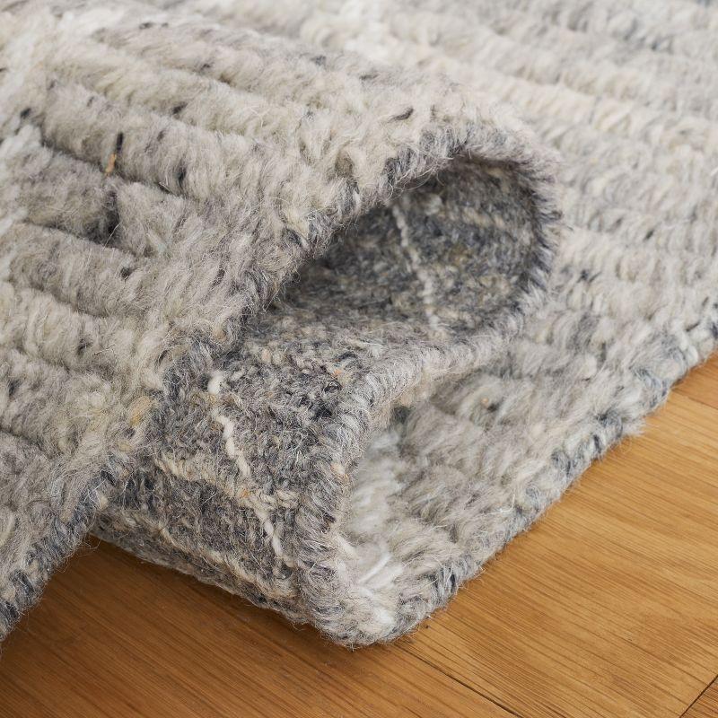 Ivory Kenya Hand-Knotted Pure Wool Textured Area Rug