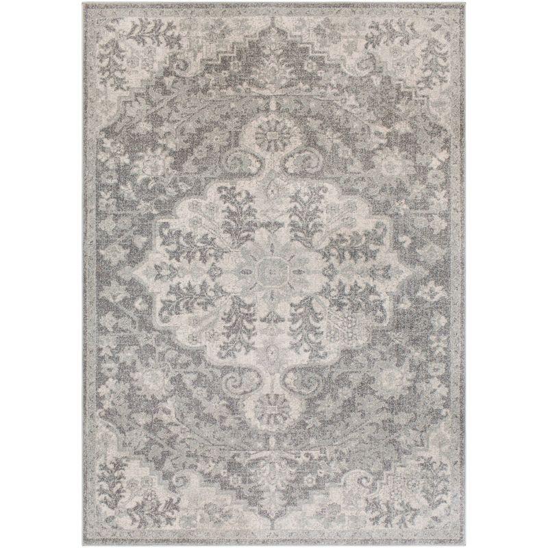 Livabliss 5'3"x7'3" Abby Traditional Rugs Light Gray/Cream