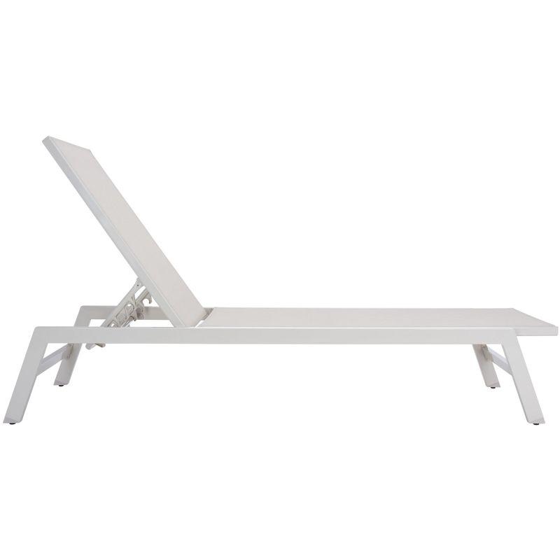 Fionne Sunlounger - Outdoor - PAT9038 - White/Beige -Safavieh