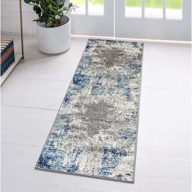 Luxe Weavers Artistic Area Rug, D.Blue-L.Blue 2x7
