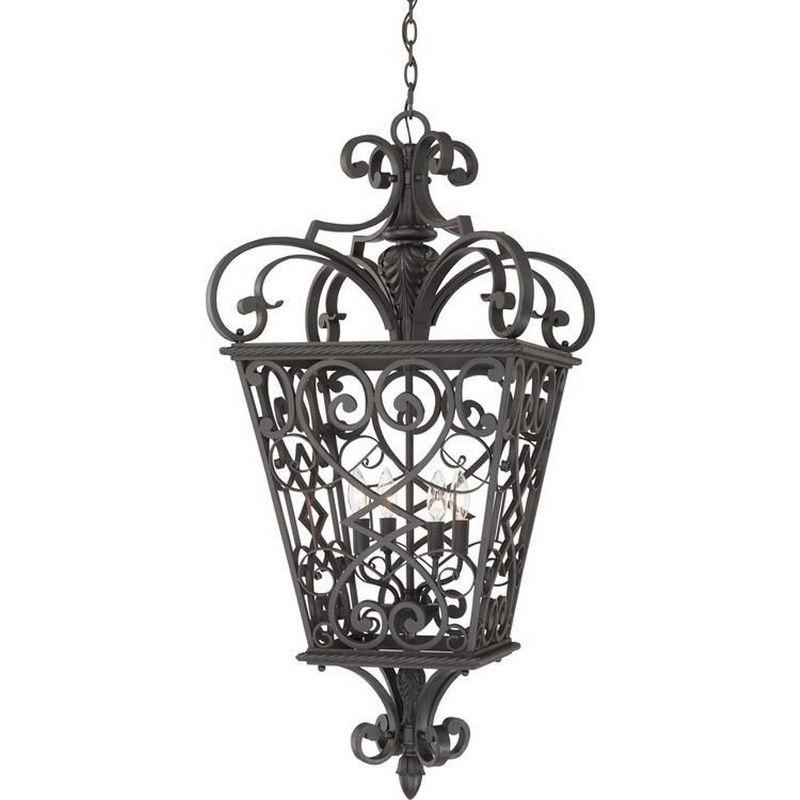 Quoizel Lighting Fort Quinn 4 - Light Pendant in  Marcado Black