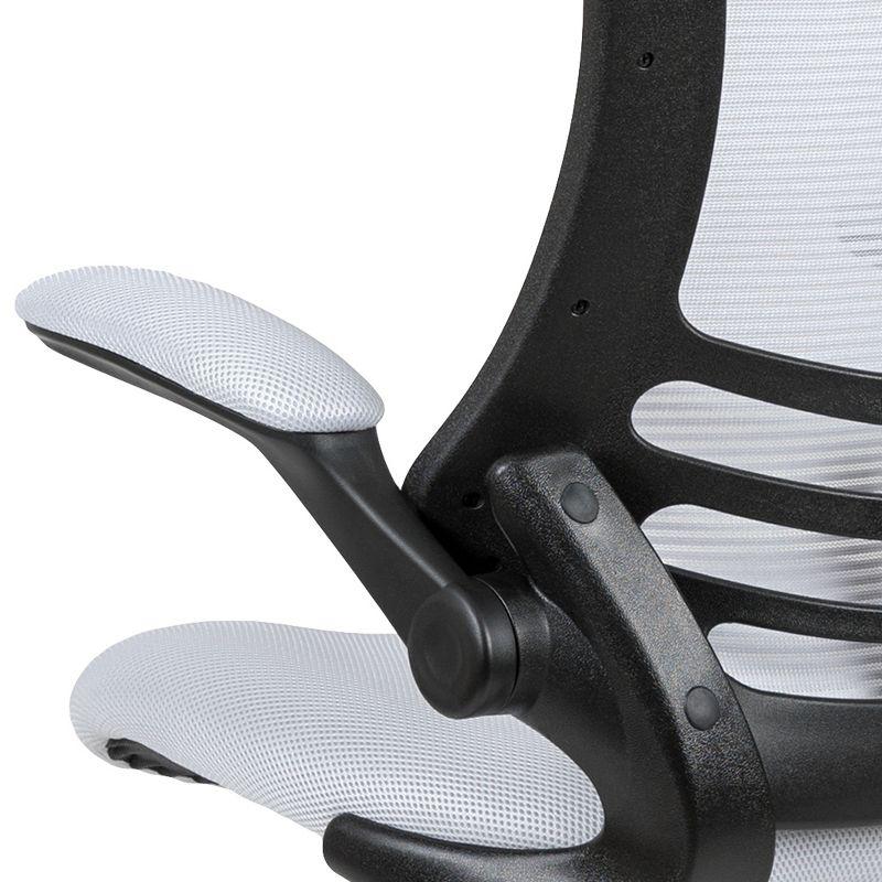 Flash Furniture Mid-Back Mesh Ergonomic Drafting Chair with Adjustable Foot Ring and Flip-Up Arms