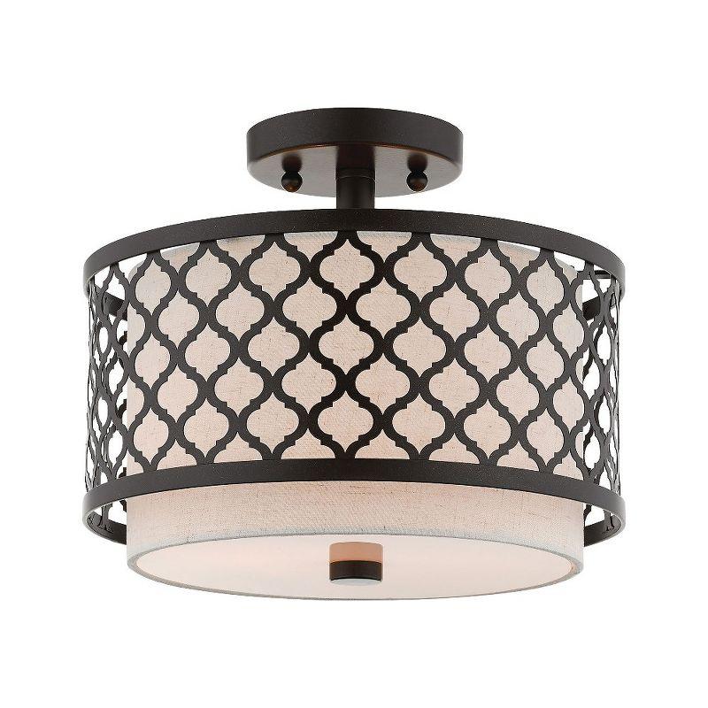 Livex Lighting Arabesque 2 - Light Semi-Flush Mount in  Brushed Nickel