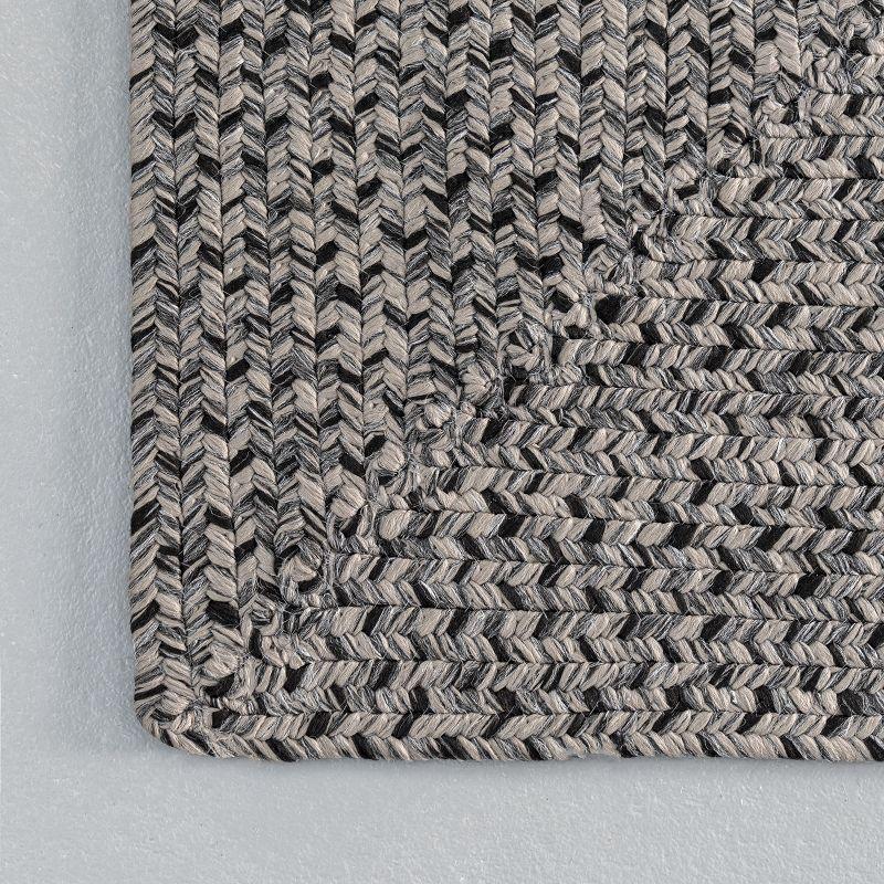 Nuloom Jayda Braided Gradience Indoor/Outdoor Outdoor - Charcoal 5' x 8'