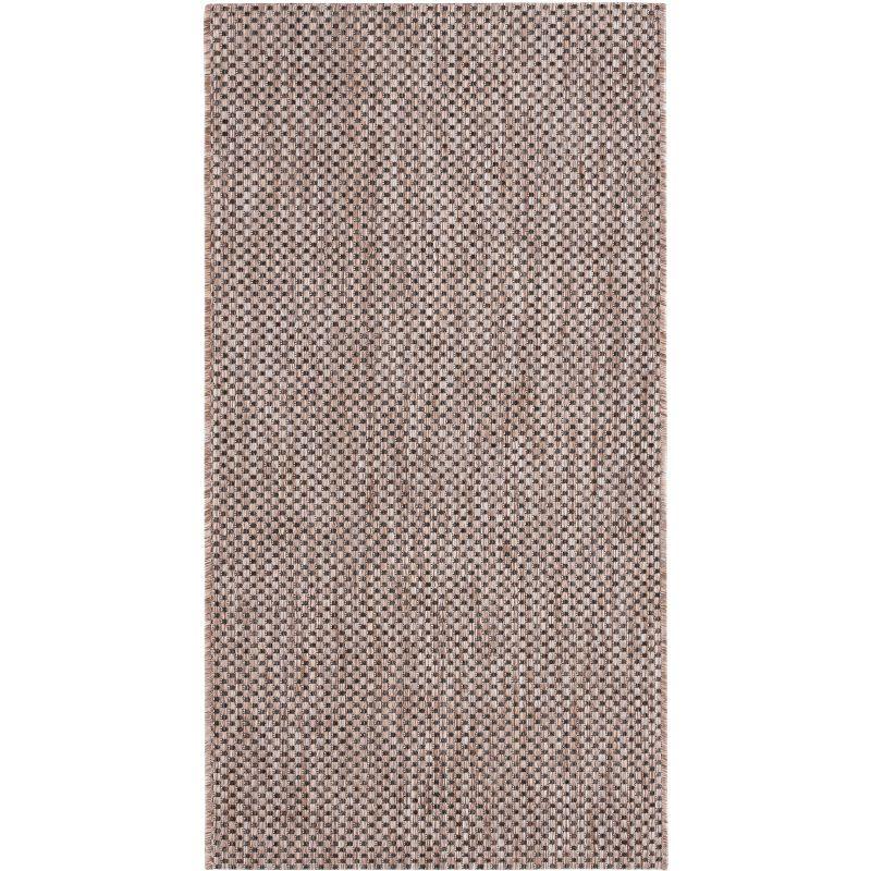 Courtyard CY8521 Power Loomed Indoor/Outdoor Accent Rug - Natural/Black - 2'7"x5' - Safavieh.