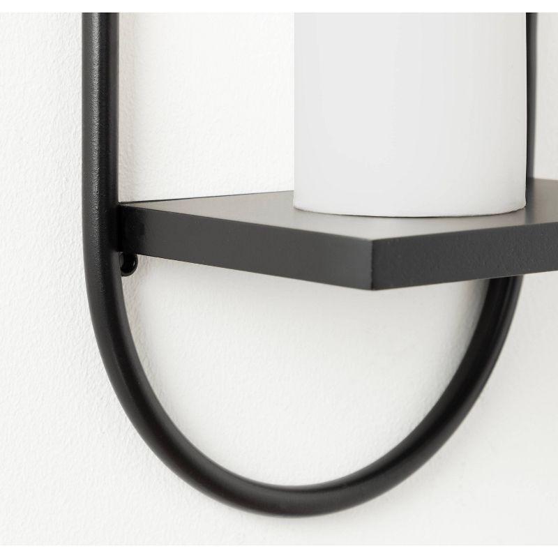 Set of 2 Olav Wall Shelf Set Black - Kate & Laurel All Things Decor