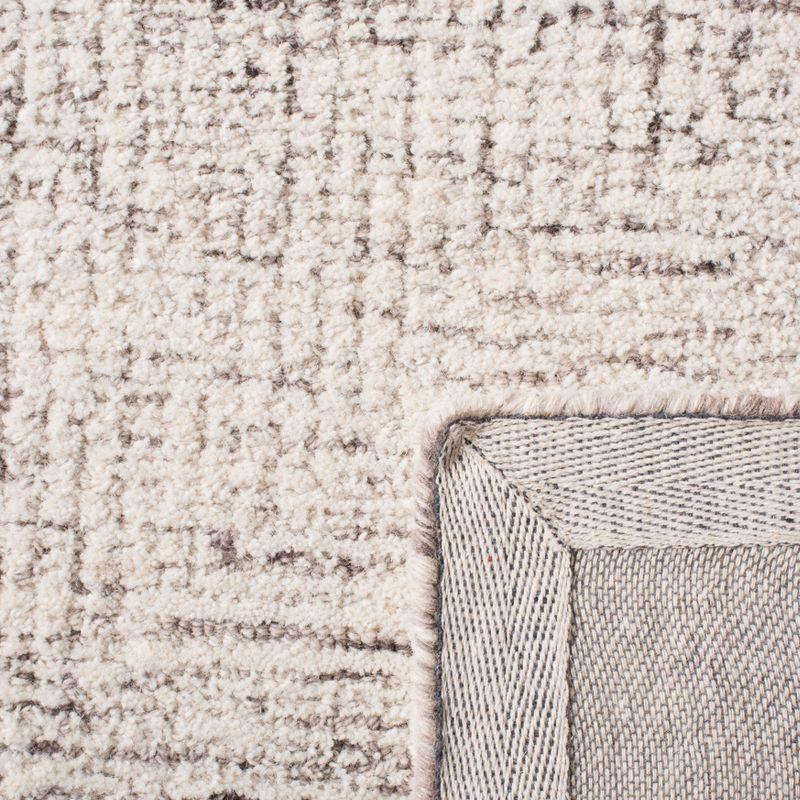 Hand-Tufted Ivory/Grey Wool Abstract Area Rug 4' x 6'