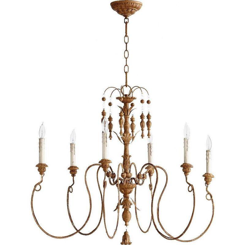 Quorum Lighting Salento 6-Light Chandelier, French Umber, 32 Width, 28 Height