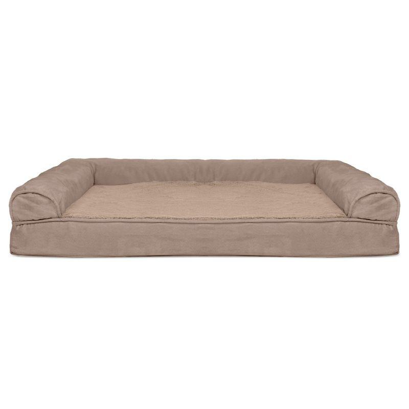 FurHaven Plush & Suede Full Support Sofa Dog Bed - Jumbo, Almondine