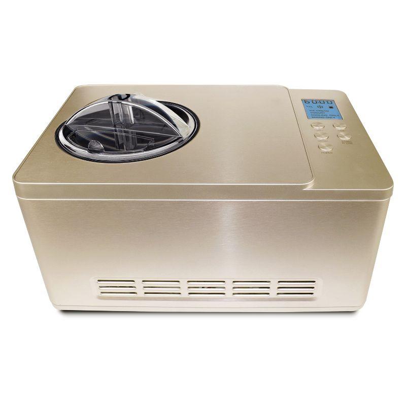 Champagne Gold 2 Quart Automatic Ice Cream and Yogurt Maker