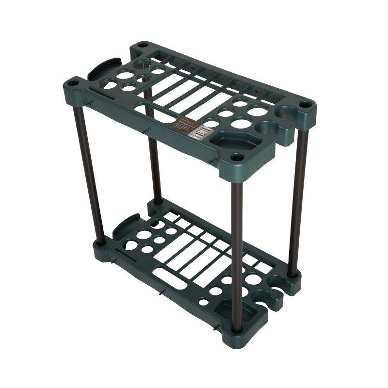 Garden Tool Organizer - 23-inch-long Utility Rack that Holds 30 Yard Tools and Broom Holder - Garage Organizers and Storage by Stalwart