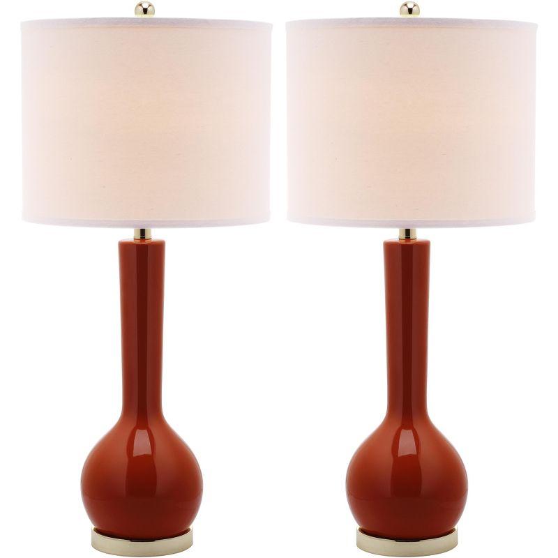 Mae Long Neck Ceramic Table Lamp (Set of 2) - Safavieh