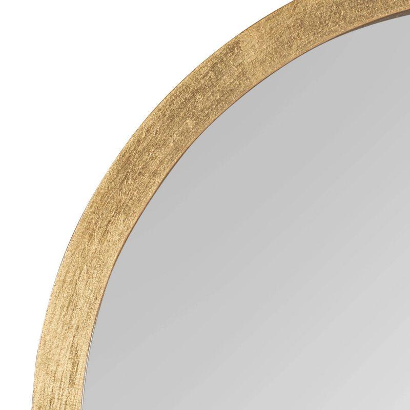 12" x 24" Travis Oval Wall Mirror Gold - Kate & Laurel All Things Decor: Modern MDF Frame, No Assembly Required