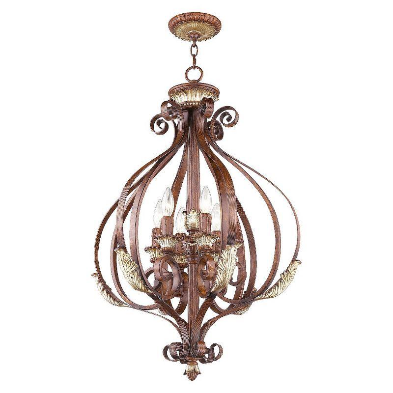 Livex Lighting Villa Verona 6 - Light Chandelier in  Verona Bronze/Aged Gold Leaf