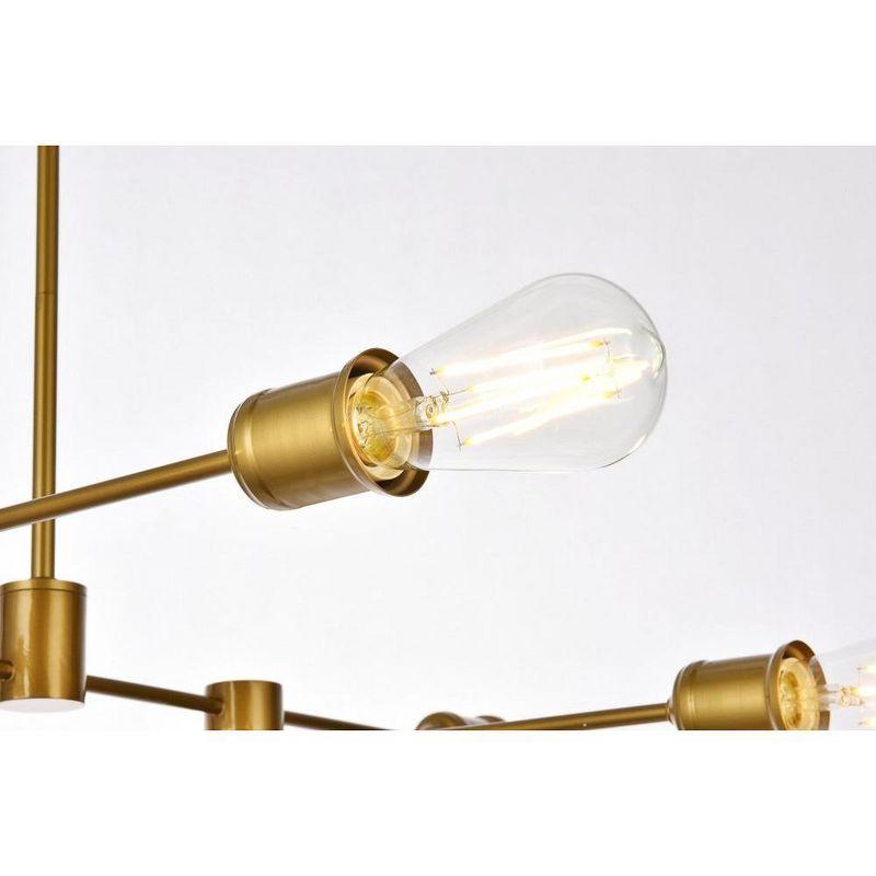 Elegant Lighting Xavier 6 lights pendant in brass