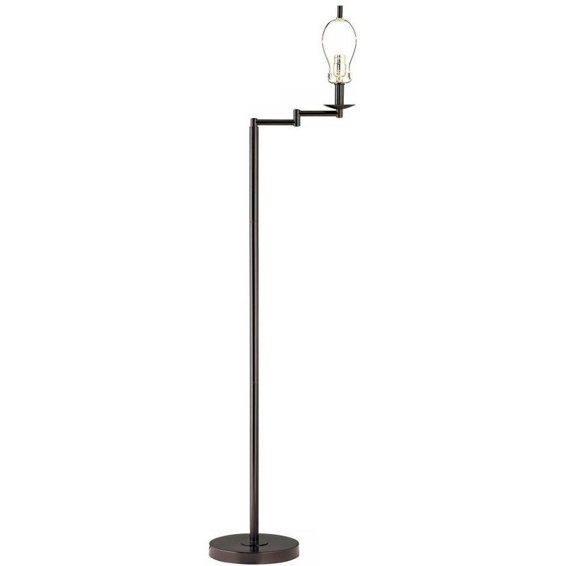 Regency Hill Adjustable Swing Arm Floor Lamp Base 60.5" Tall Bronze for Living Room Reading Bedroom Office