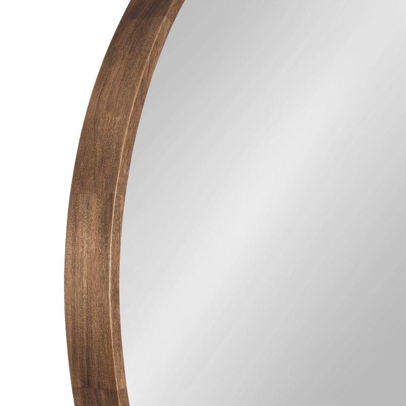 30" Colfax Round Wall Mirror Natural - Kate & Laurel All Things Decor: Rustic Boho Chic, Wood Frame