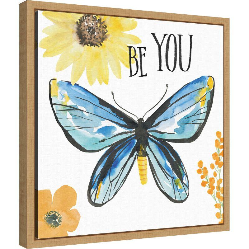 Amanti Art Beautiful Butterfly III by Sara Zieve Miller Canvas Wall Art Print Framed 16-in. x 16-in.