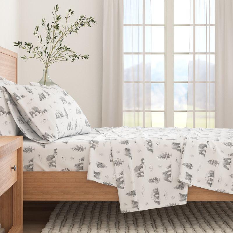 FreshFolds 100% Cotton Lodge Printed Flannel Sheet Set