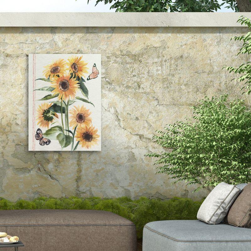 Trademark Fine Art - Jennifer Paxton Parker 'Autumn Sunflowers I' Outdoor Canvas - 35x47