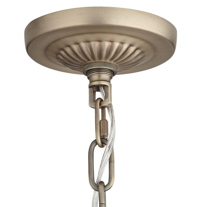 Vienna Full Spectrum Wallingford Antique Brass Chandelier 16" Wide French Crystal Glass 6-Light Fixture for Dining Room House Kitchen Island Entryway