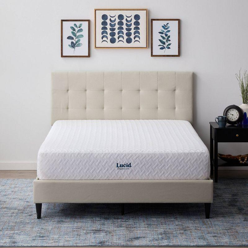 Lucid Comfort Collection  Medium 10" Gel Memory Foam Mattress