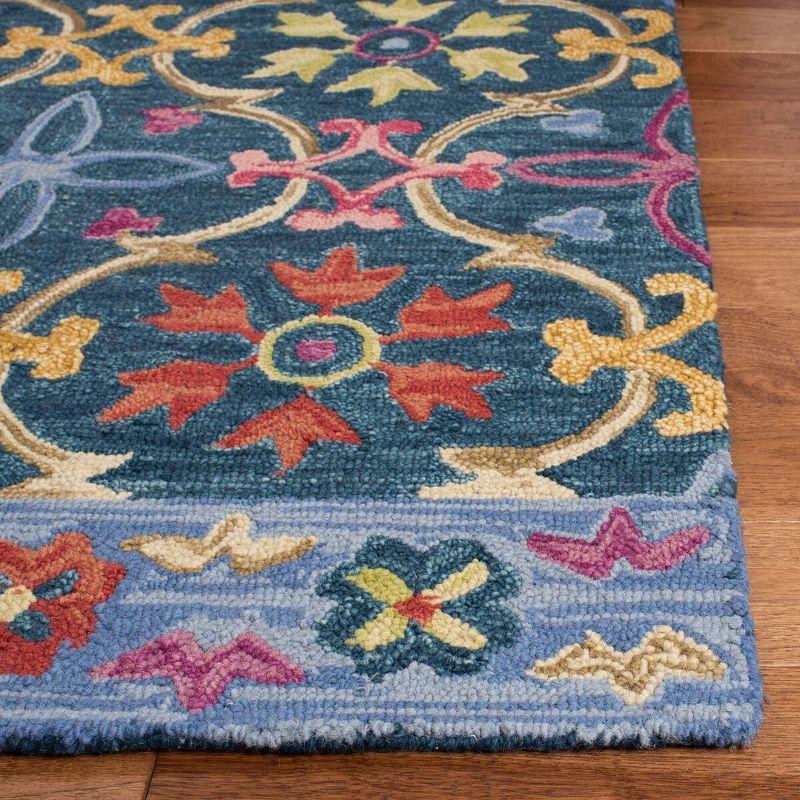 Suzani SZN310 Hand Hooked Indoor Area Rug - Blue/Multi - 8'x10' - Safavieh