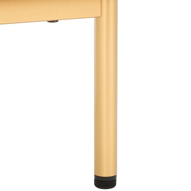 Axelle 1 Drawer Nightstand - NST9607 - Distressed Black/Gold - Safavieh