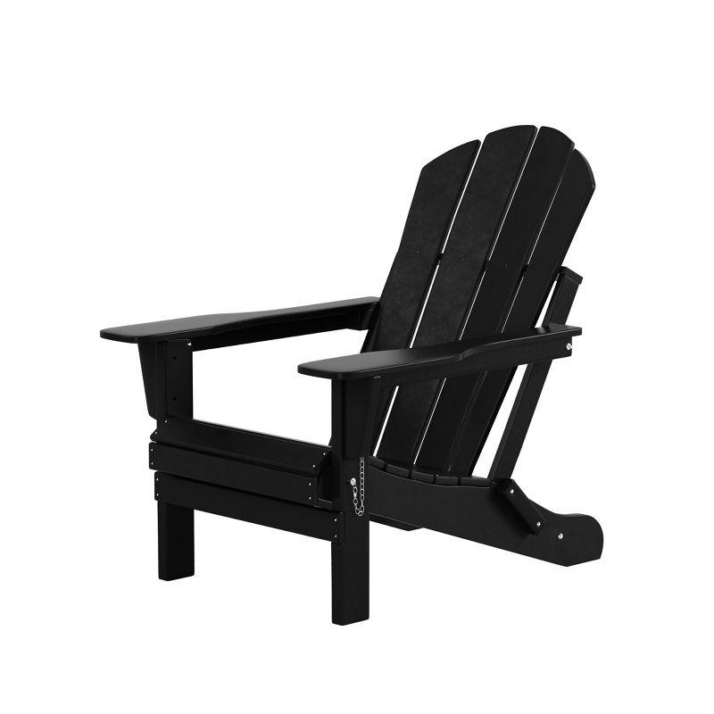 WestinTrends Malibu HDPE Outdoor Patio Folding Poly Adirondack Chair