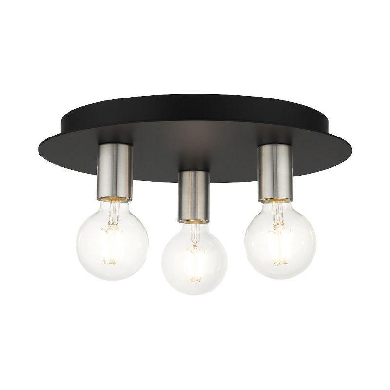 Livex Lighting Hillview 3 - Light Flush Mount in  Black