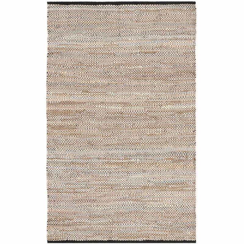 Vintage Leather VTL104 Hand Woven Indoor Accent Rug - Beige - 2'x3' - Safavieh