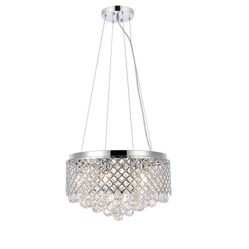 Elegant Lighting Tully 6 lights pendant in chrome