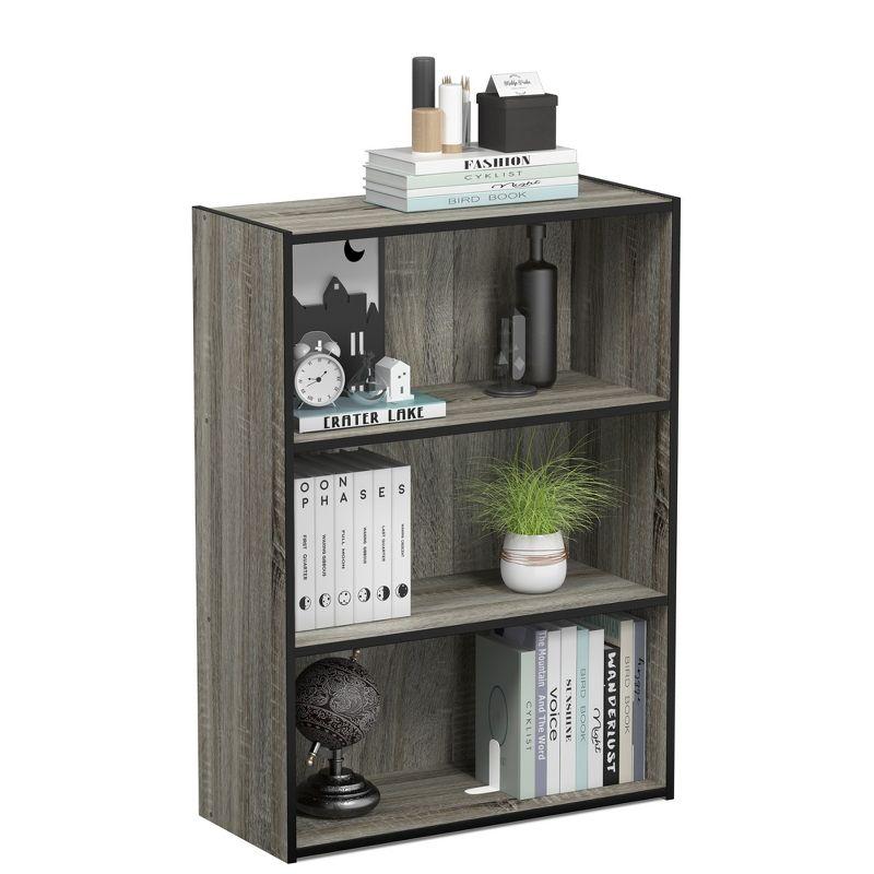 Furinno Easy Assembly 3 Cube Decorative Bookshelf Storage Display Cabinet 3-Tier Multi-functional Open Shelf